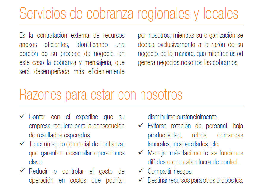 SERVICIOS DE COBRANZA